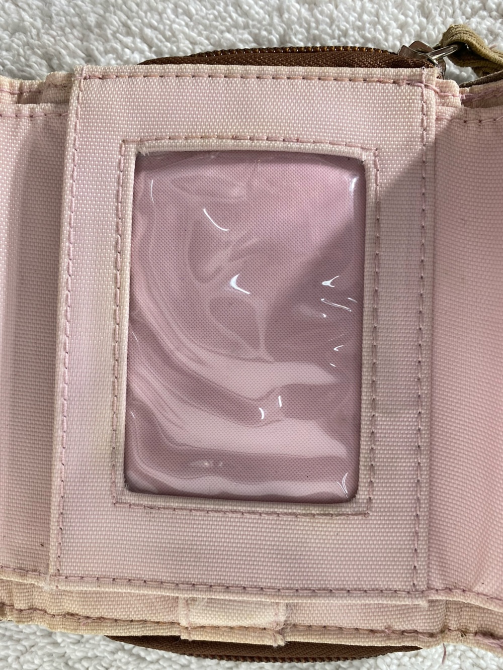 5/$25 Vintage Y2K Point Zero Brown Corduroy W Pink Flowers Tri Fold Wallet Retro - Picture 10 of 16